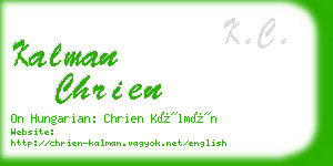 kalman chrien business card
